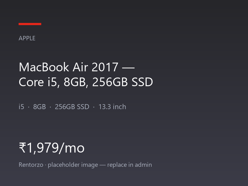 MacBook Air 2017 — Core i5, 8GB, 256GB SSD