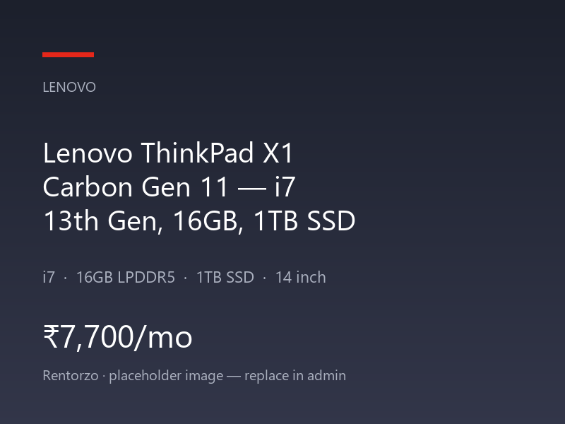 Lenovo ThinkPad X1 Carbon Gen 11 — i7 13th Gen, 16GB, 1TB SSD